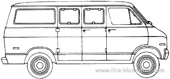 Dodge Sportsman B100 Wagon (1976) - Dodge - drawings, dimensions, pictures of the car