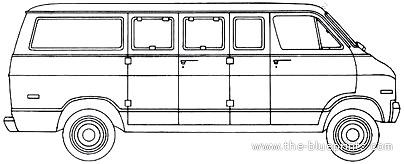Dodge Sportsman B200 Wagon (1976) - Dodge - drawings, dimensions, pictures of the car