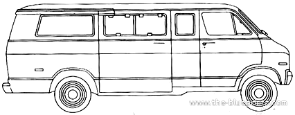 Dodge Sportsman B300 Maxiwagon (1976) - Dodge - drawings, dimensions, pictures of the car