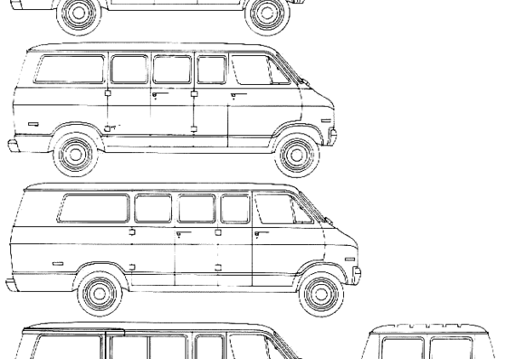 Dodge Sportsman Wagon (1974) - Dodge - drawings, dimensions, pictures of the car