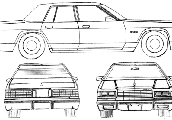 Dodge St Regis (1980) - Додж - чертежи, габариты, рисунки автомобиля