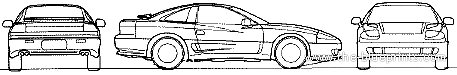 Dodge Stealth - Додж - чертежи, габариты, рисунки автомобиля