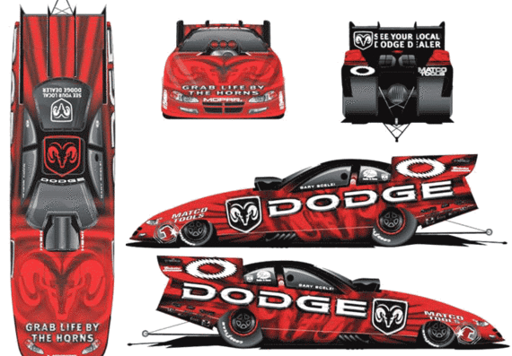Dodge Stratus Dragster - Додж - чертежи, габариты, рисунки автомобиля