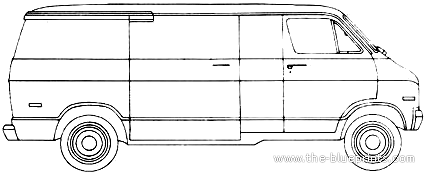 Dodge Tradesman B200 Van (1976) - Dodge - drawings, dimensions, pictures of the car
