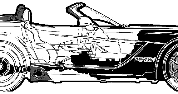 Dodge Viper SRT-10 (2003) - Додж - чертежи, габариты, рисунки автомобиля