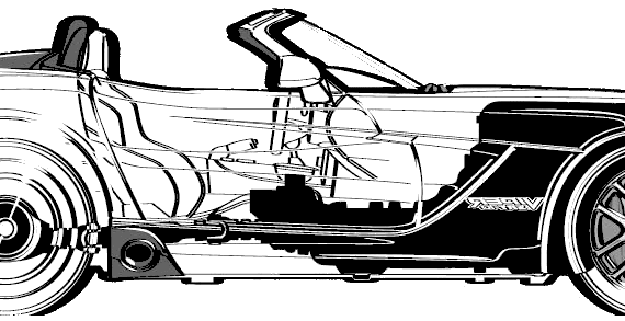 Dodge Viper SRT-10 (2005) - Додж - чертежи, габариты, рисунки автомобиля
