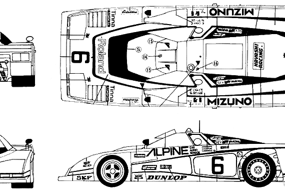 Dome-Zero Racing LeMans - Разные автомобили - чертежи, габариты, рисунки автомобиля