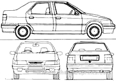 Dongfeng Fukang EMC (Citroen Elysse) - Разные автомобили - чертежи, габариты, рисунки автомобиля