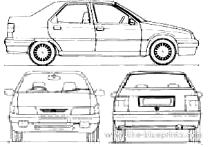 Dongfeng Fukang EXCS (Citroen Elysse) - Разные автомобили - чертежи, габариты, рисунки автомобиля