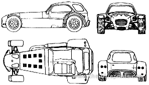 Donkervoort D8-150 (1999) - Разные автомобили - чертежи, габариты, рисунки автомобиля