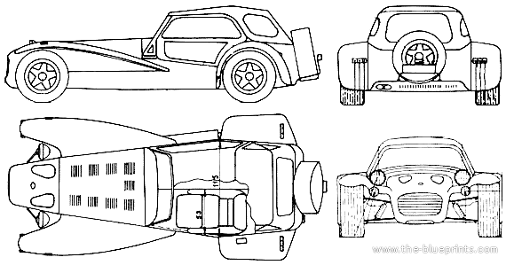 Donkervoort S8 AT (1986) - Разные автомобили - чертежи, габариты, рисунки автомобиля