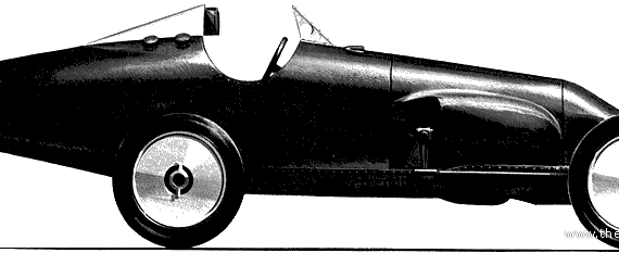 Duesenberg 5L Land Speed Rekord Car (1920) - Дюзенберг - чертежи, габариты, рисунки автомобиля
