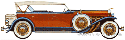 Duesenberg SJ Phaeton (1929) - Duesenberg - drawings, dimensions, pictures of the car