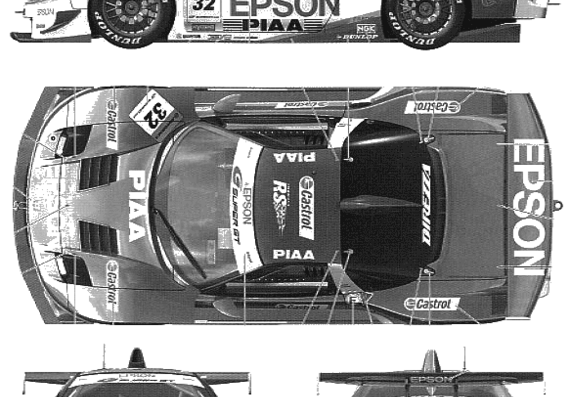 EPSON NSX (2005) - Хонда - чертежи, габариты, рисунки автомобиля