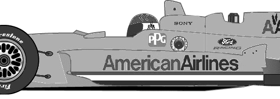 Eagle American Airlines Indy 500 - Разные автомобили - чертежи, габариты, рисунки автомобиля