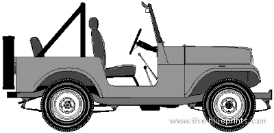 Ebro Jeep CJ35 - Разные автомобили - чертежи, габариты, рисунки автомобиля