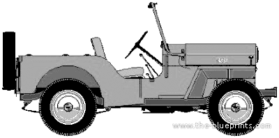 Ebro Jeep CJ3 S Bravo - Разные автомобили - чертежи, габариты, рисунки автомобиля