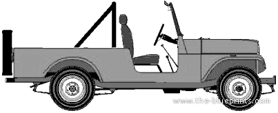 Ebro Jeep CJ65 - Разные автомобили - чертежи, габариты, рисунки автомобиля