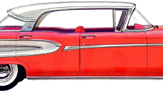 Edsel Citation 4-Door Hardtop (1958) - Разные автомобили - чертежи, габариты, рисунки автомобиля