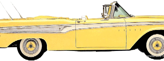 Edsel Corsair Convertible (1959) - Разные автомобили - чертежи, габариты, рисунки автомобиля