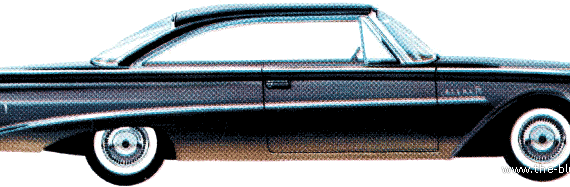 Edsel Ranger 2-Door Hardtop (1960) - Разные автомобили - чертежи, габариты, рисунки автомобиля