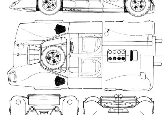 Elfin Cobra 4.4 (1967) - Разные автомобили - чертежи, габариты, рисунки автомобиля
