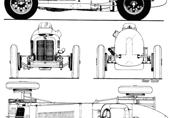 Era Type B - Racing Classics - drawings, dimensions, pictures of the car