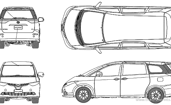 Estime GX Deluxe - Toyota - drawings, dimensions, pictures of the car