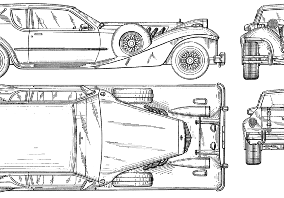 Excalibur (1976) - Various cars - drawings, dimensions, pictures of the car