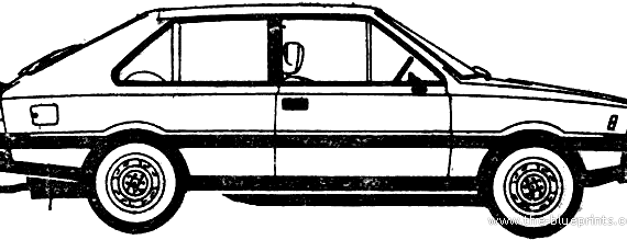 FSO Polonez 1500 2dr - Форд - чертежи, габариты, рисунки автомобиля