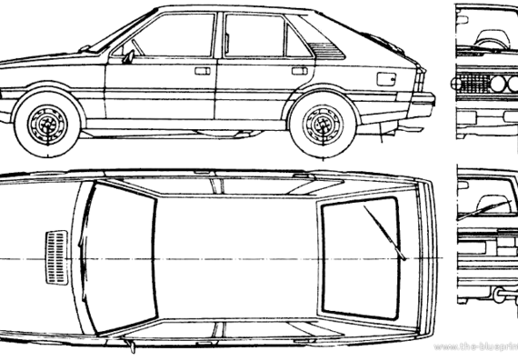 FSO Polonez 1500 4dr - Форд - чертежи, габариты, рисунки автомобиля