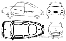 Fabrica de Automoviles Utilitarios Bambi Argentina (1960) - Разные автомобили - чертежи, габариты, рисунки автомобиля