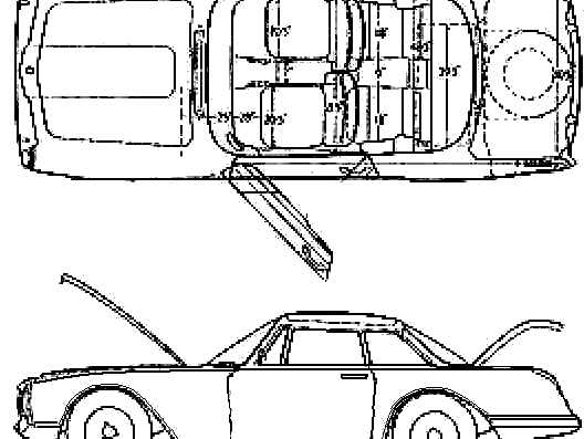Facel Vega Facel II (1962) - Разные автомобили - чертежи, габариты, рисунки автомобиля
