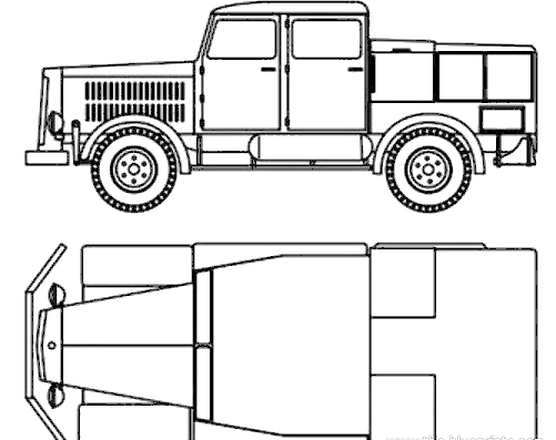 Faun ZRS - Разные автомобили - чертежи, габариты, рисунки автомобиля