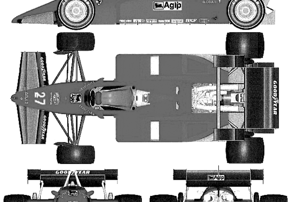 Ferrari 126C4-M2 F1 (1984) - Ferrari - drawings, dimensions, pictures of the car