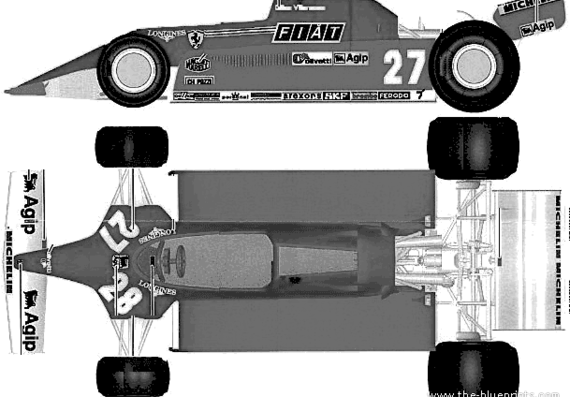 Ferrari 126CK F1 (1981) - Ferrari - drawings, dimensions, pictures of the car