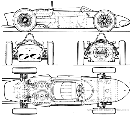 Ferrari 156 Dino F1 GP (1961) - Ferrari - drawings, dimensions, pictures of the car