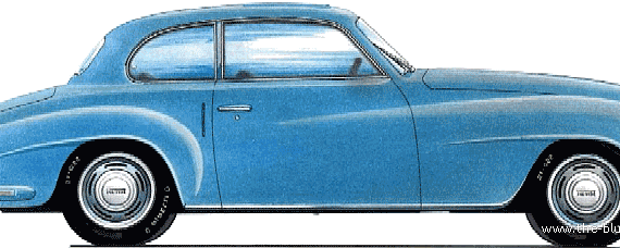 Ferrari 166 Inter (1948) - Феррари - чертежи, габариты, рисунки автомобиля