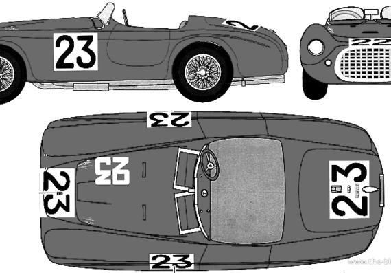 Ferrari 166 Mille Miglia Barchetta (1949) - Ferrari - drawings, dimensions, pictures of the car