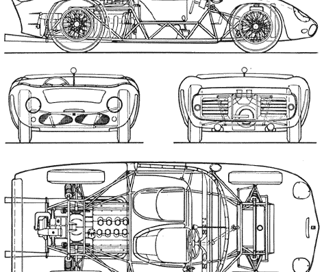 Ferrari 196 SP Dino - Ferrari - drawings, dimensions, pictures of the car