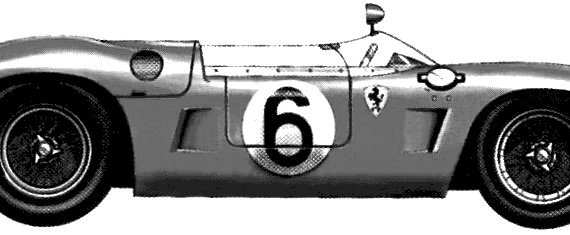Ferrari 246P Targa Florio (1961) - Феррари - чертежи, габариты, рисунки автомобиля