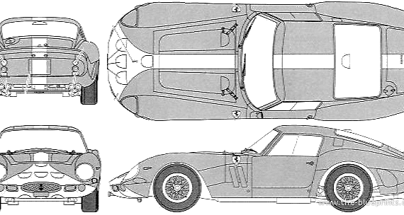 Ferrari 250GTO GT (1962) - Ferrari - drawings, dimensions, pictures of the car