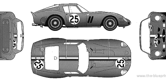 Ferrari 250GTO Ver.A (1962) - Ferrari - drawings, dimensions, pictures of the car