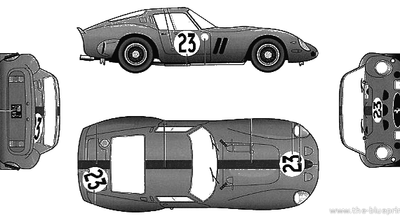 Ferrari 250GTO Ver. (1962) - Ferrari - drawings, dimensions, pictures of the car