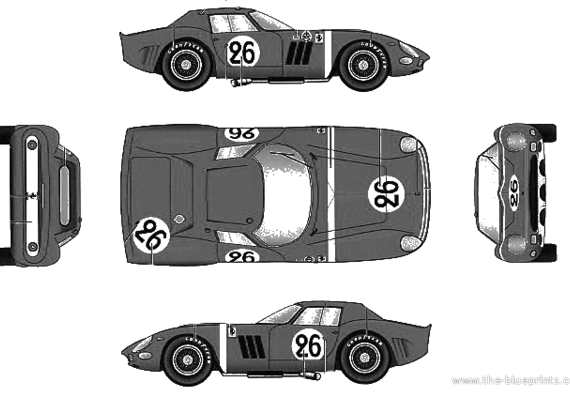 Ferrari 250GTO no.26 (1964) - Ferrari - drawings, dimensions, pictures of the car