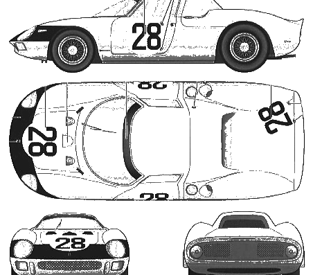 Ferrari 250LM (275LM) Ver.C - Ferrari - drawings, dimensions, pictures of the car