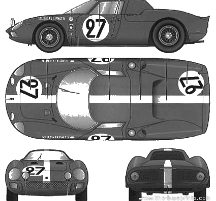Ferrari 250LM (275LM) Ver.D - Ferrari - drawings, dimensions, pictures of the car