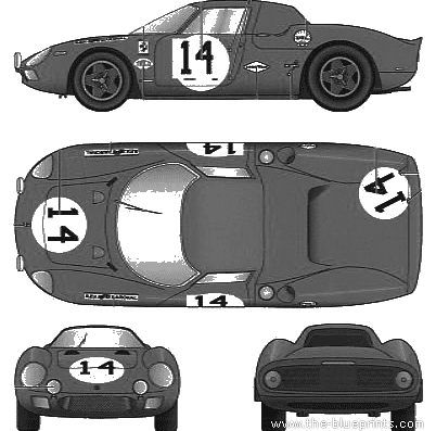 Ferrari 250LM (275LM) Ver.E - Ferrari - drawings, dimensions, pictures of the car