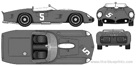 Ferrari 250TRI (1961) - Ferrari - drawings, dimensions, pictures of the car