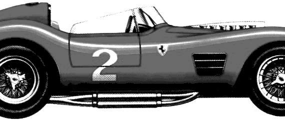 Ferrari 250TRS Testarossa Le Mans (1958) - Ferrari - drawings, dimensions, pictures of the car